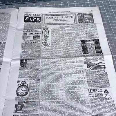 Paragon Monthly Newspaper 1899 