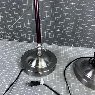 Pair of Lamps with Adjustable Arms