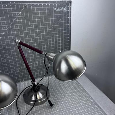 Pair of Lamps with Adjustable Arms