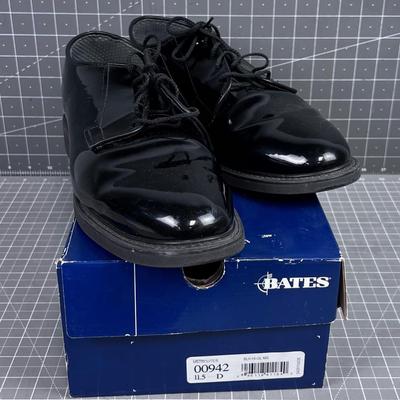 BATES Black Patten Military Shoes