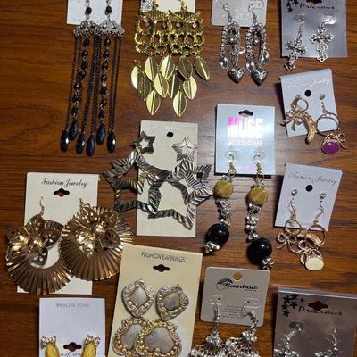 Large group of earrings