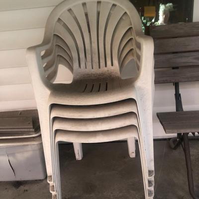4 Stacking chairs