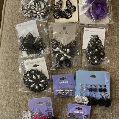 Variety of earrings