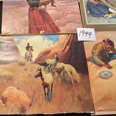 Vintage Sante Fe Calendar Pictures