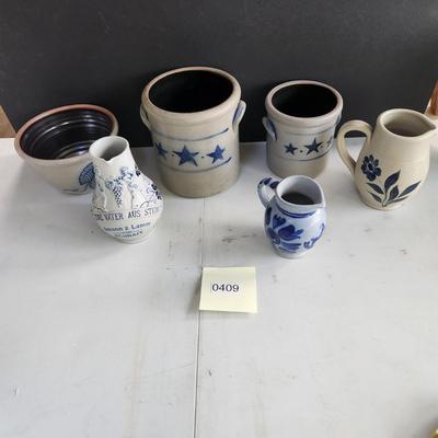 6 Pieces Stoneware Pottery