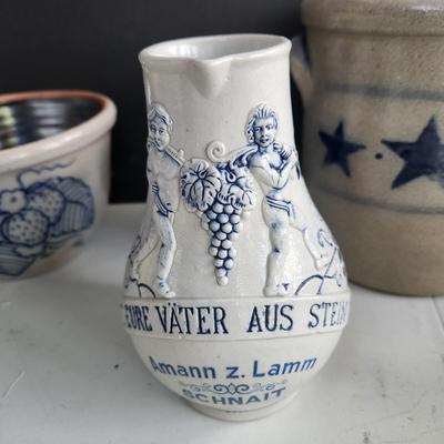 6 Pieces Stoneware Pottery