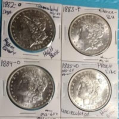 1897-0 "WoW" Uncirculated Morgan Silver Dollar Lot; Fabulous Gems "NO JUNK COINS
