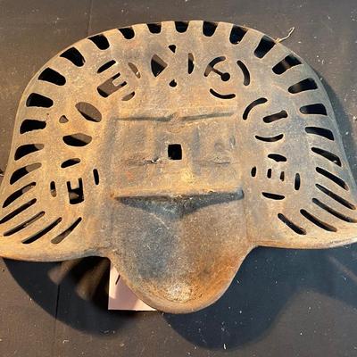 Vintage Cast Iron Buckeye Akron Tractor Seat