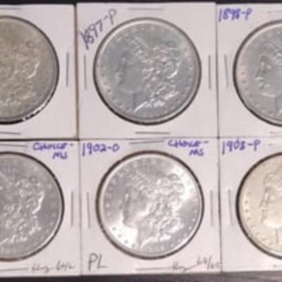 1903-P Magnificent Morgan Silver Dollar Lot; Choice MS/BU *NO JUNK COINS*