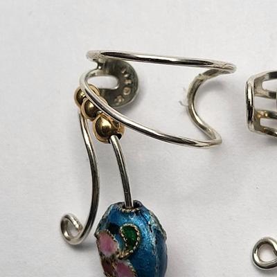 Four Pairs 925 Silver Ear Cuffs