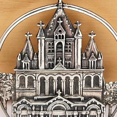 Vintage Sterling Religious Church Pendant or Brooch 16.8gr