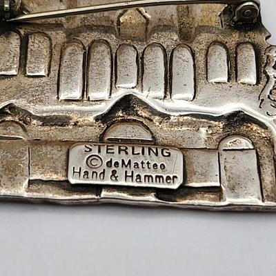 Vintage Sterling Religious Church Pendant or Brooch 16.8gr