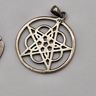 Two Sterling Silver Celtic Pendants 8.8gr
