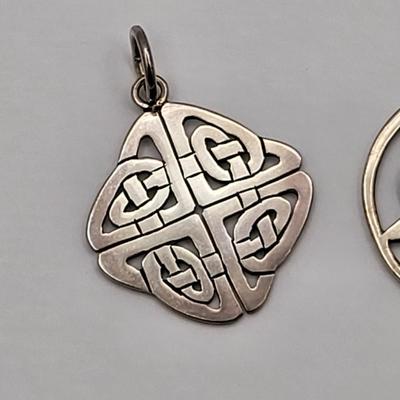 Two Sterling Silver Celtic Pendants 8.8gr