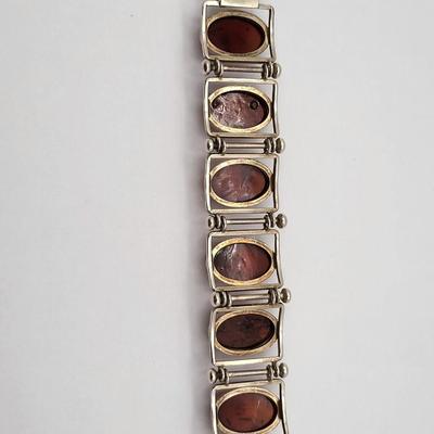 Vintage Large Baltic Amber Panel Bracelet 72gr $400 Value