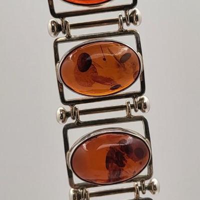Vintage Large Baltic Amber Panel Bracelet 72gr $400 Value