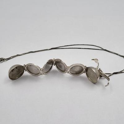 Unique Design Sterling Silver Ball Locket Necklace 13.9gr