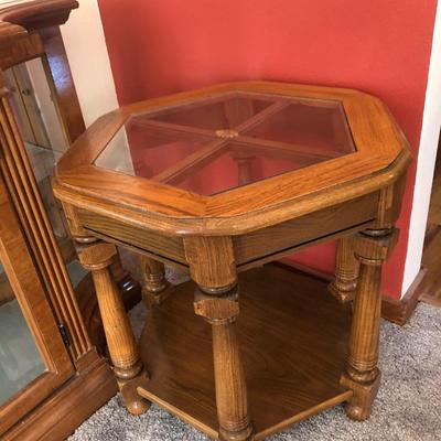 Glass top end table