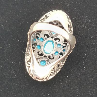Maltesse Design & Openwork Turquoise Ring 11.7gr