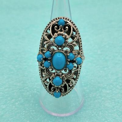 Maltesse Design & Openwork Turquoise Ring 11.7gr