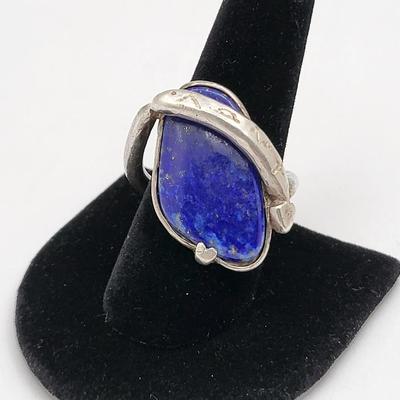 Vintage Blue Lapis Lazuli Ring 13.9gr
