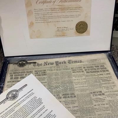Authentic 1929 New York Times Newspaper