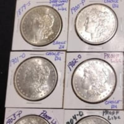 1878-P 8tf Choice BU Morgan Silver Dollar Lot; Fastanating Specimens Junk Coins