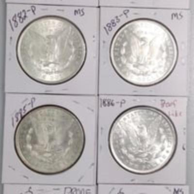 1890-S "Proof Like Morgan Silver Dollar Lot; Full Feathering "NO JUNK COINS"