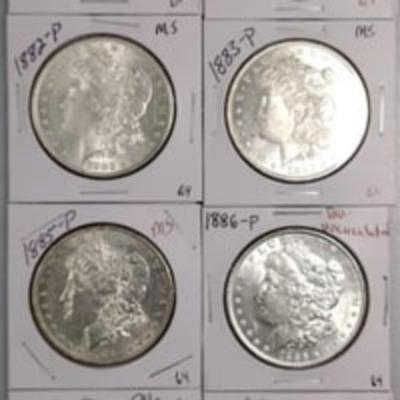 1890-S "Proof Like Morgan Silver Dollar Lot; Full Feathering "NO JUNK COINS"