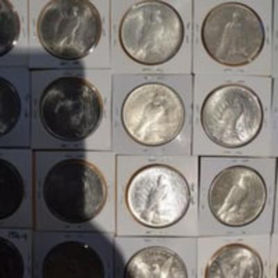 Morgan &Peace Dollar Lot "High Grade Coin Lot" Full Feathering