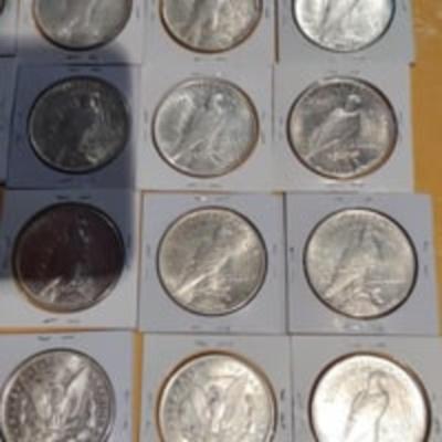 Morgan &Peace Dollar Lot "High Grade Coin Lot" Full Feathering