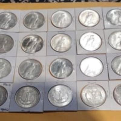 Morgan &Peace Dollar Lot "High Grade Coin Lot" Full Feathering