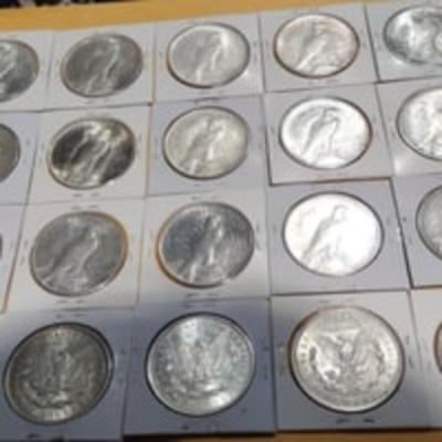 Morgan &Peace Dollar Lot "High Grade Coin Lot" Full Feathering