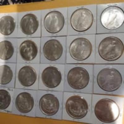 Morgan &Peace Dollar Lot "High Grade Coin Lot" Full Feathering