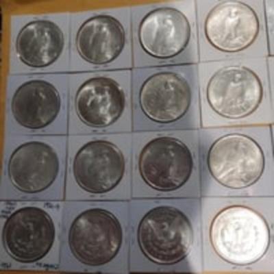 Morgan &Peace Dollar Lot "High Grade Coin Lot" Full Feathering