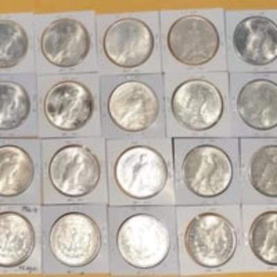 Morgan &Peace Dollar Lot "High Grade Coin Lot" Full Feathering