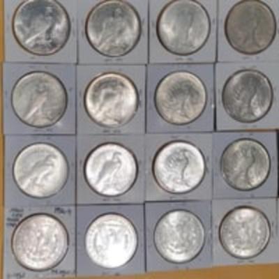 Morgan &Peace Dollar Lot "High Grade Coin Lot" Full Feathering