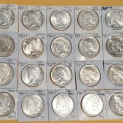 Morgan &Peace Dollar Lot "High Grade Coin Lot" Full Feathering