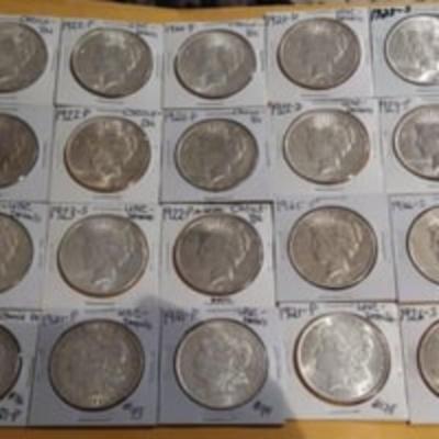 Morgan &Peace Dollar Lot "High Grade Coin Lot" Full Feathering