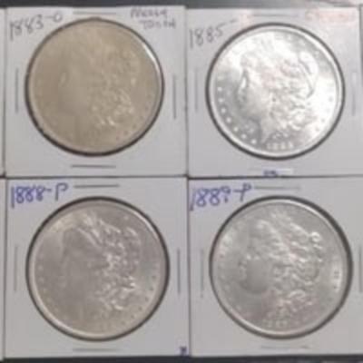 1882-P 12 Choice Coins, Morgan Silver Dollar Lot; Choice BU *No Junk Coins*