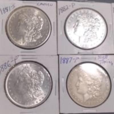 1882-P 12 Choice Coins, Morgan Silver Dollar Lot; Choice BU *No Junk Coins*