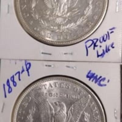 1878-P 7/8tf Remarkable Morgan Silver Dollar Uncirculated Lot; "NO JUNK COINS"