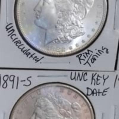 1887-S ☆ Uncirculated☆ Morgan Silver Dollar Lot; Outstanding Gems "NO JUNK COINS