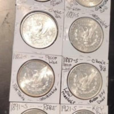 1887-S ☆ Uncirculated☆ Morgan Silver Dollar Lot; Outstanding Gems "NO JUNK COINS