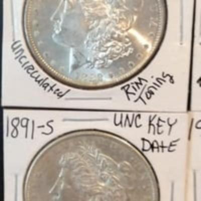 1887-S ☆ Uncirculated☆ Morgan Silver Dollar Lot; Outstanding Gems "NO JUNK COINS