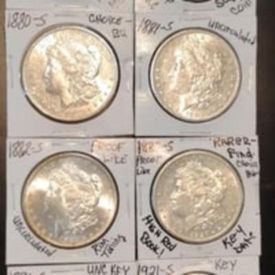 1887-S ☆ Uncirculated☆ Morgan Silver Dollar Lot; Outstanding Gems "NO JUNK COINS