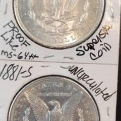 1887-S ☆ Uncirculated☆ Morgan Silver Dollar Lot; Outstanding Gems "NO JUNK COINS
