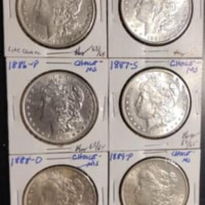1887-S Fabulous Morgan Silver Dollar Lot; Choice BU, "NO JUNK COINS"!