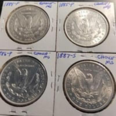 1887-S Fabulous Morgan Silver Dollar Lot; Choice BU, "NO JUNK COINS"!
