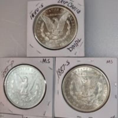 1887-S "Brilliant Morgan Silver Dollar Lot; Fabulous Gems *NO JUNK COINS*